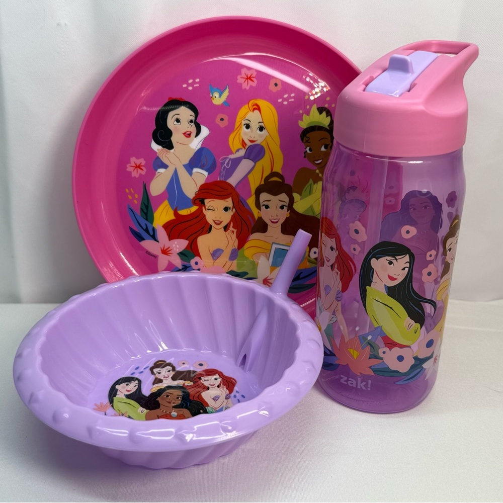 NWT-Disney x Zak! Disney Princess 3-Piece Meal Set